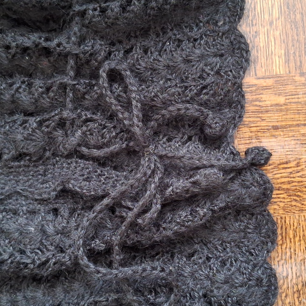 Black Crochet Knit Skirt Set, Vintage - Picture 4 of 7